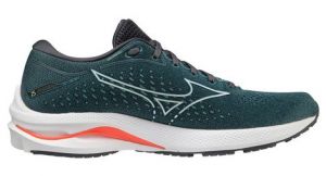 Chaussures de running mizuno wave rider 25 bleu vert rouge