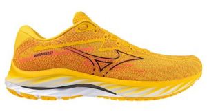 Chaussures de running mizuno wave rider 27 jaune orange homme