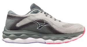 Chaussures de running mizuno femme wave sky 7 gris rose