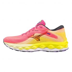 Chaussures Mizuno Wave Sky 7 rose jaune femme - 38