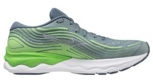 Chaussures de running mizuno wave skyrise 4 gris vert