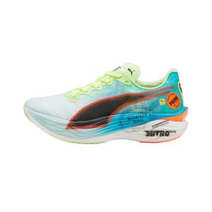 Chaussures Puma Deviate NITRO Elite 3 Bleu Vert AW24 Pour Femme