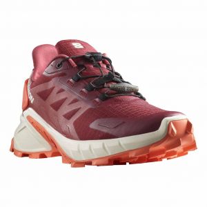 Chaussures Salomon Supercross 4 grenat orange femme - 44