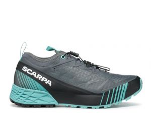 Scarpa W Ribelle Run GTX Bleu-Gris - Gore-Tex Chaussures de Trail Confortables et Robustes pour Femme