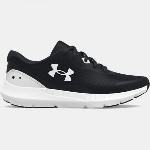 Chaussure de course Grade School Under Armour Surge 3 pour garçon Noir / Blanc / Blanc 35.5