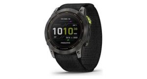 Montre gps garmin enduro 2 titane carbon gray dlc avec ultrafit en nylon noir