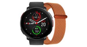 Montre gps polar vantage v3 noir   bracelet en nylon orange