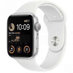 Apple Watch SE OLED 44 mm Argent GPS (satellite)