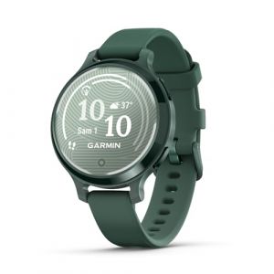 Garmin Lily 2 Active - Petite Montre connectée et élégante avec GPS intégré - Jasper Green avec Bracelet Silicone Vert Sapin