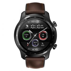 Ticwatch Montre connectée Pro 3 Ultra 4G WH11013 LTE avec Vodafone OneNumber et Orange eSIM Qualcomm et système de processeur de détection d'oxygène dans le sang Mobvoi Dual Wear OS