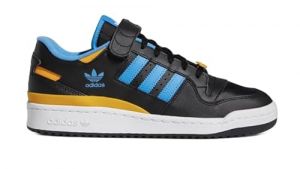 ADIDAS Originals Forum Low Chaussures Core Black/Pulse Blue/Collegiate Gold US