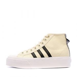 adidas Baskets Ecru Femme Nizza Platform Mid Écru 40fr