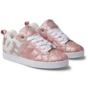 DC Shoes Court Graffik SE - Chaussures en Cuir - Femme - 40.5 - Rose.