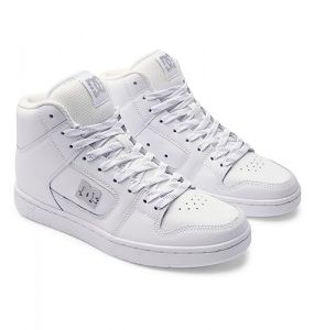 DC Shoes Manteca 4 Hi - Chaussures Montantes en Cuir - Femme - 40.5 - Blanc.