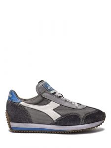 Diadora Heritage Equipe H Dirty Stone Wash Evo Baskets Mixte Couleur Gris Winter Sky