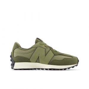 New Balance Kids' 327 en Vert/Beige/Noir