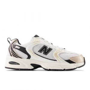 New Balance Unisexe 530 en Blanc/Beige/Noir