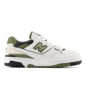 New Balance Unisexe 550 en Blanc/Vert/Noir/Beige