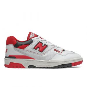 New Balance Unisexe 550 en Blanc/Rouge