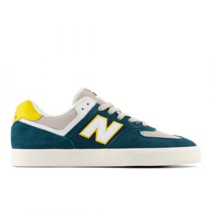 New Balance Homme NB Numeric 574 Vulc en Bleu/Jaune