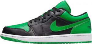 Nike - Air Jordan 1 Low - 553558065 - Couleur: Noir-Vert - Pointure: 42.5 EU