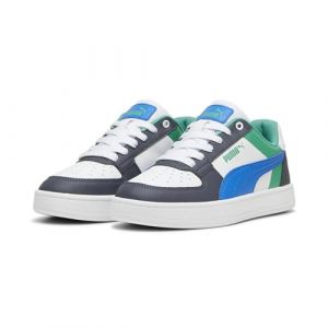 PUMA Baskets Caven 2.0 Block Enfant et Adolescent 35.5 White Hyperlink Blue Galactic Gray