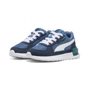 PUMA Baskets à Fermeture Facile Graviton Enfant 28 Blue Horizon White Club Navy Cold Green