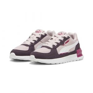 PUMA Baskets à Fermeture Facile Graviton Enfant 32 Mauve Mist White Midnight Plum Magenta Gleam Pink Purple