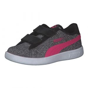 PUMA Girls' Fashion Shoes SMASH V2 GLITZ GLAM V PS Trainers & Sneakers