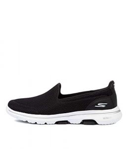 Skechers Go Walk 5 Baskets Femme Black Textile White Trim 35.5 EU