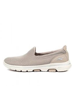 Skechers Go Walk 5 Baskets Femme Taupe Textile/trim 36 EU