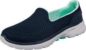 Skechers Go Walk 6 Big Splash Sneaker Femme Navy Textile/turquoise Trim 39 EU