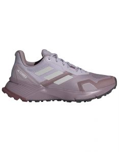 Adidas - Chaussures de trail running - Terrex Soulstride W Preloved Fig/Grey One/Quiet Crimson pour Femme 