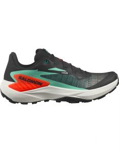 Salomon - Chaussures de trail - Genesis Black/Electric Green/Cherry Tomato pour Homme 