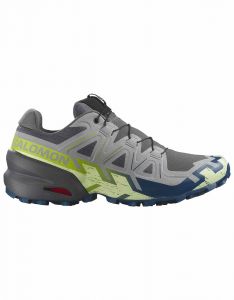Salomon - Chaussures de trail - Speedcross 6 M Castlerock / Lime Cream / Poseidon pour Homme 