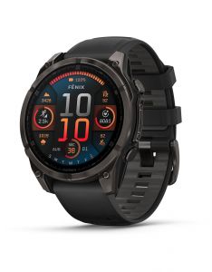 Garmin - Montre GPS - Fenix 8 Amoled 47mm Sapphire Titane/Carbon Gray  en Titane - Noir