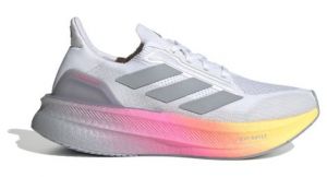 Chaussures running adidas ultraboost 5x blanc rose orange femme