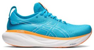 Chaussures de running asics gel nimbus 25 bleu orange
