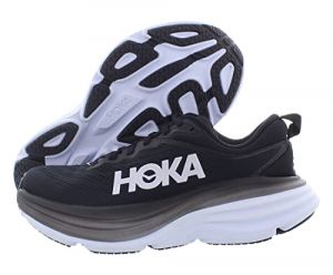 HOKA One One 1127954-BWHT Bondi 8 Wide Running Shoes Female Black/White 40 2/3