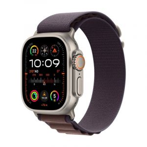 Apple Watch Ultra 2 OLED 49 mm Boîtier en titane avec bracelet à boucle alpine moyen indigo