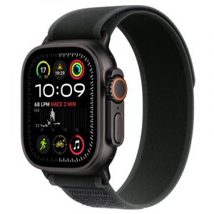 Apple Watch Ultra 2 OLED 49 mm Numérique 410 x 502 pixels Écran tactile 4G Noir Wifi GPS (satellite) (MX4V3TY/A)