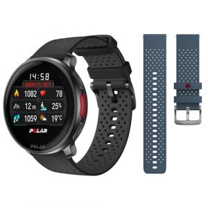 Polar Vantage V3 avec un bracelet bleu supplémentaire