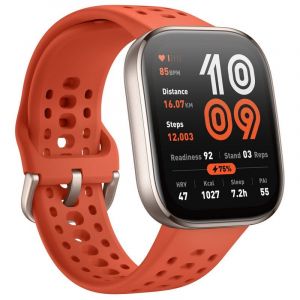 Montre connectée Amazfit Bip 6 (1,97"), 2 000 nits, cartographie hors ligne, 140 sports, rouge