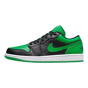 Nike - Air Jordan 1 Low - 553558065 - Couleur: Noir-Vert - Pointure: 44 EU