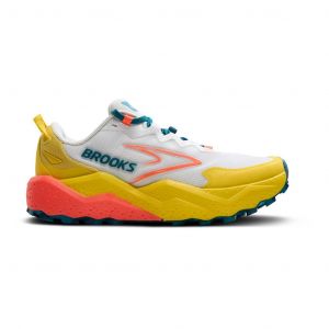 Chaussures Brooks Caldera 8 Medium blanc jaune rose femme - 42.5
