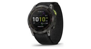 Montre gps garmin enduro 2 titane carbon gray dlc avec ultrafit en nylon noir