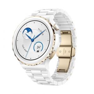 HUAWEI Watch GT3 Pro 43mm Bracelet céramique Gold/Blanc