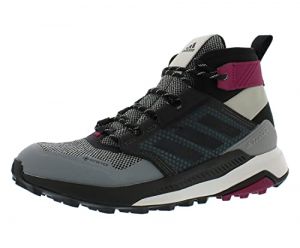 adidas Terrex Trailmaker Mid Gore-TEX Hiking Shoes Metal Grey/Core Black/Power Berry 10.5 B (M)