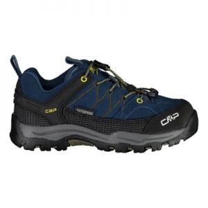 Chaussures CMP Rigel Low WaterProof bleu foncé jaune pour enfant - 36