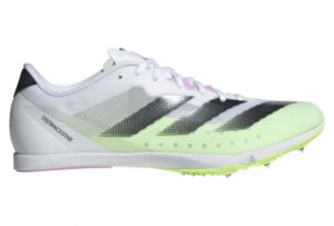Chaussures d athletisme unisexe adidas performance distancestar blanc vert rose
